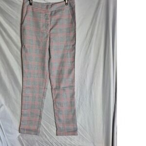 Umgee Plaid Checkered Pants, Slim Fit‎ Trousers, Tailored Career Wear